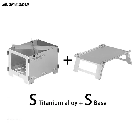 3F UL кухонная плита для кемпинга, гриль для барбекю, титановая деревянная плита из нержавеющей стали, гриль для барбекю, уличная посуда для пешего туризма и пикника