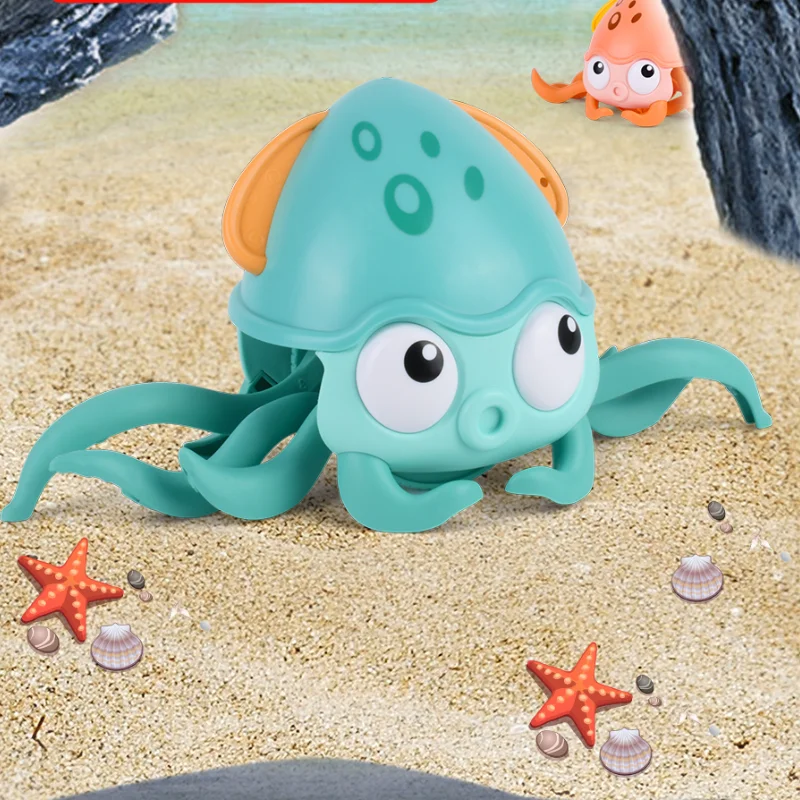 

TT Children's Octopus Toy Amphibious Cable Octopus Playing Water Baby's Bathroom Crawling Crab Road