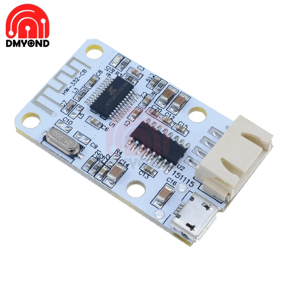 Плата усилителя аудиоприемника Bluetooth 3 Вт + плата цифрового звуковая Громкая Micro USB