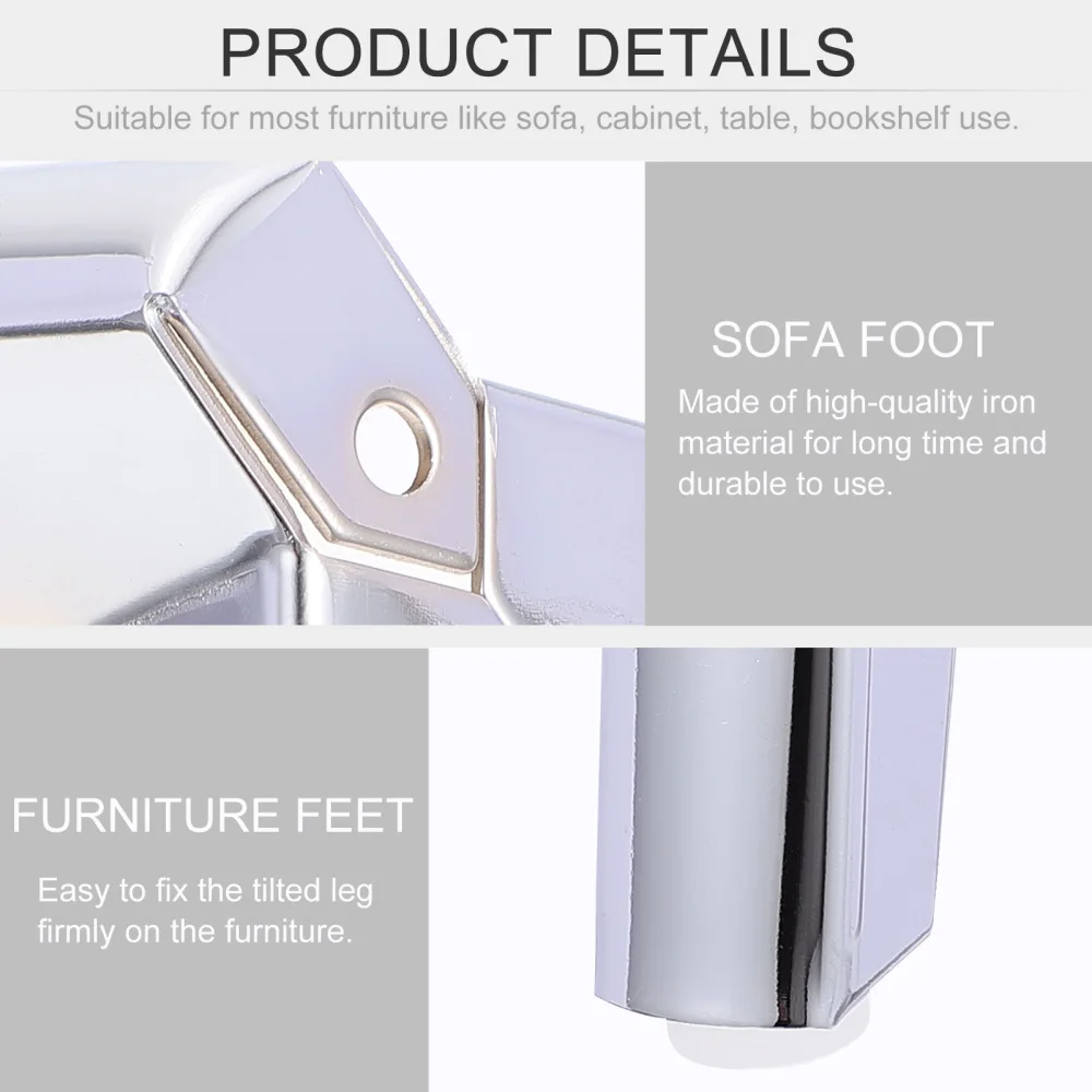 

4 Pcs Metal Sofa Feet Durable Cabinet Cabinet Feet Practical Furniture Feet