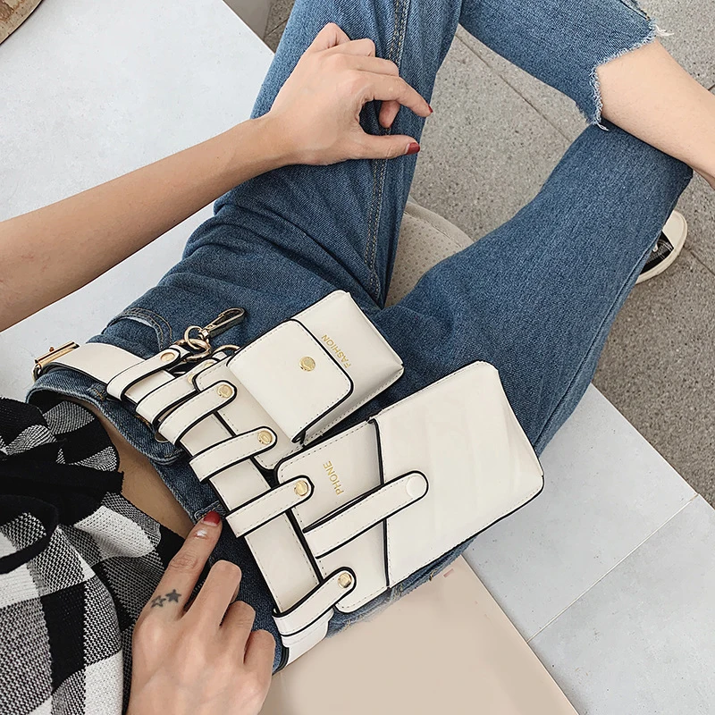 Поясная сумка Fanny для женщин Кожаная поясная в стиле панк телефона девочек на