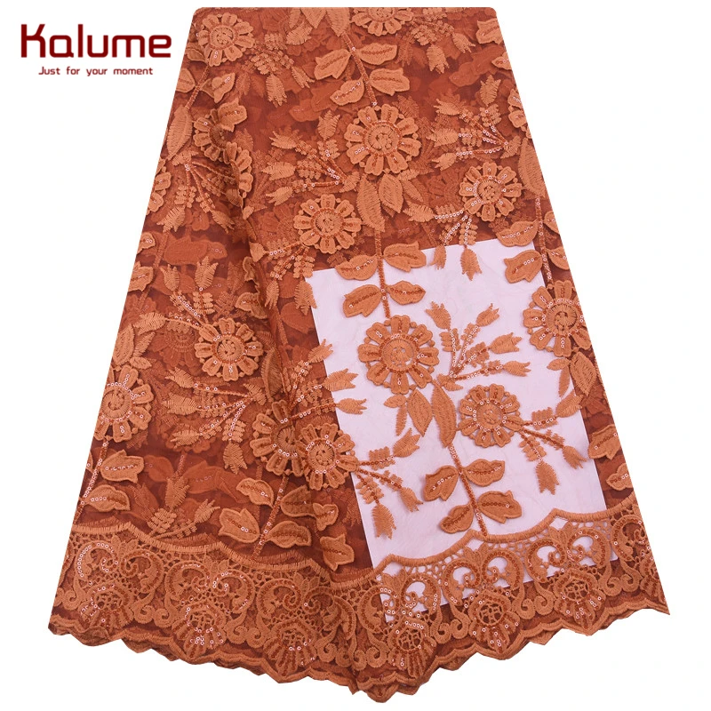 Kalume 2020 новейшая африканская кружевная ткань с пайетками французский мягкий