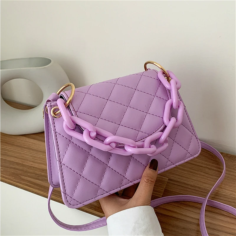 

Fashion Chain Women Mini Crossbody Bags PU Leather Ladies Small Messenger Bag Female Square Shoulder Bag Tote Purse Handbags