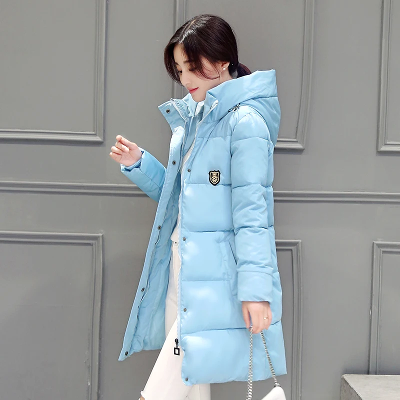 Женская куртка с капюшоном Orwindny красная длинная приталенная парка из хлопка для