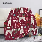 Плюшевое одеяло Upetstory с милым принтом Westie Dog, покрывало для дивана, постельное белье для детей, мальчиков, девочек, детей, подарки для взрослых