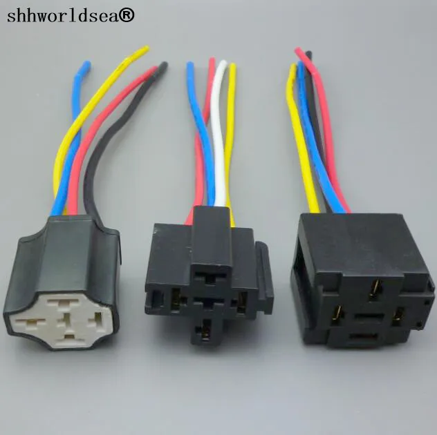 Shhworldsea 1 шт. 4 p 2 провода 16AGW + 2 провода 18AGW 14 см проводное 4-контактное реле Монтажная База держатель гнезда