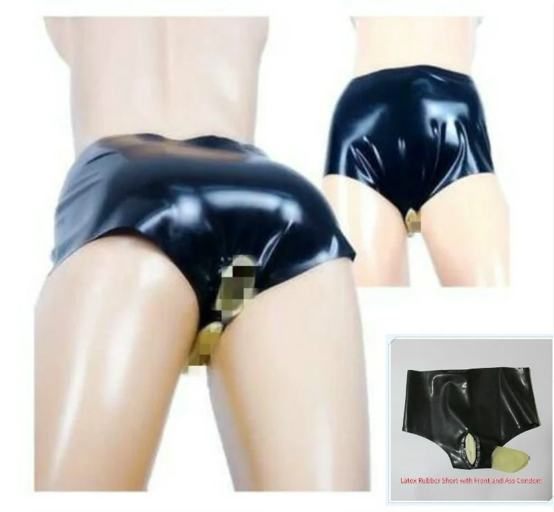 Латексное короткое нижнее белье латексные трусики латексное презервативы для