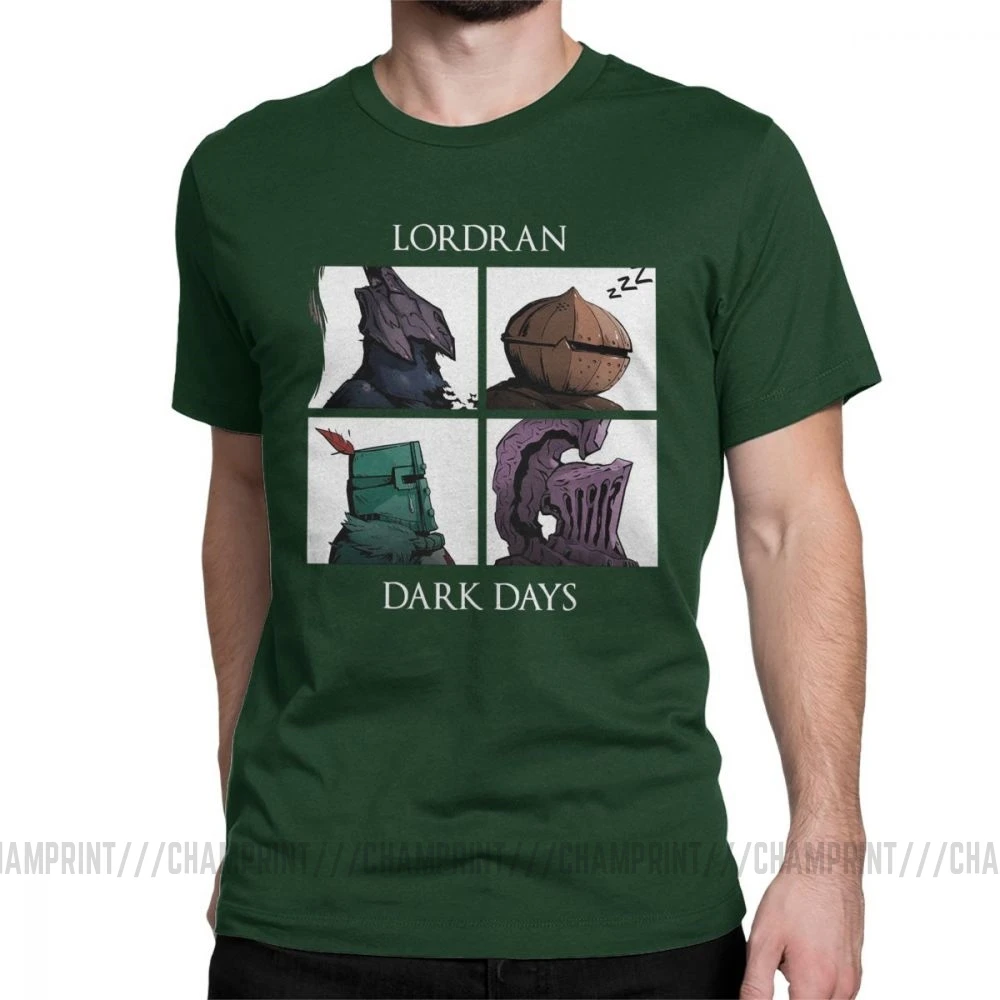 Мужские Dark Souls Praise The Sun футболки игровые, новинка, одежда с круглым вырезом и короткими рукавами футболка из очищенного хлопка футболка с принтом - Цвет: Forest Green