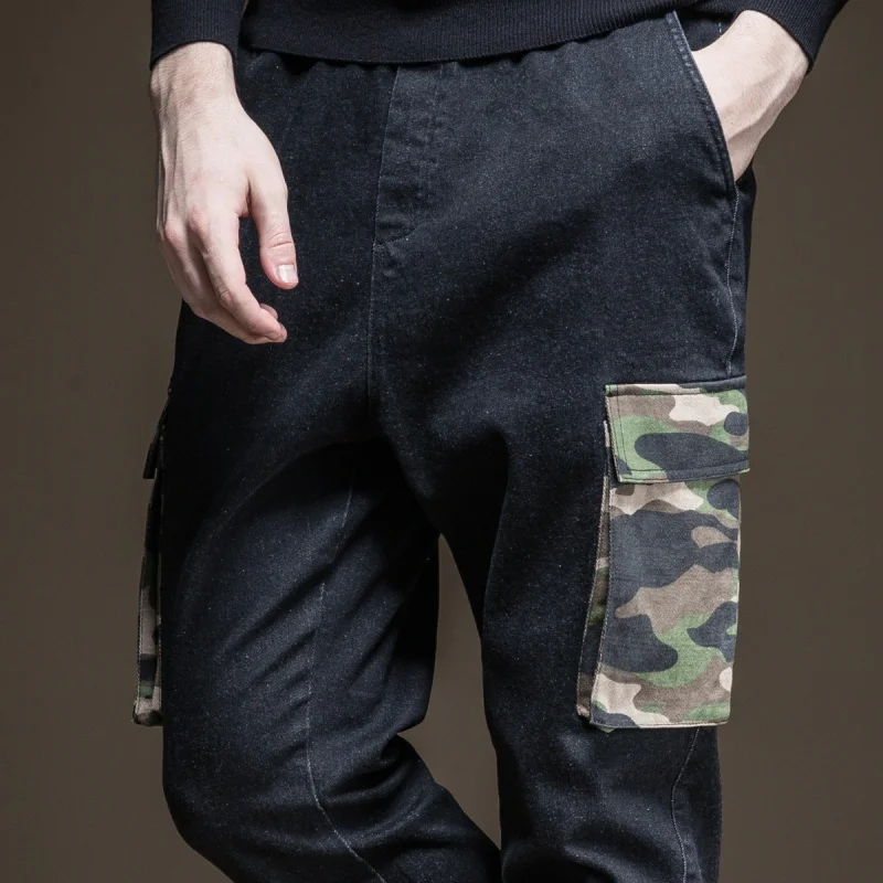 Jean Elastic Waist Slim Pinli Product Made 2019 Winter New Men's Cultivate Morality And Feet Stitching Cowboy Pants B194216361 | Мужская