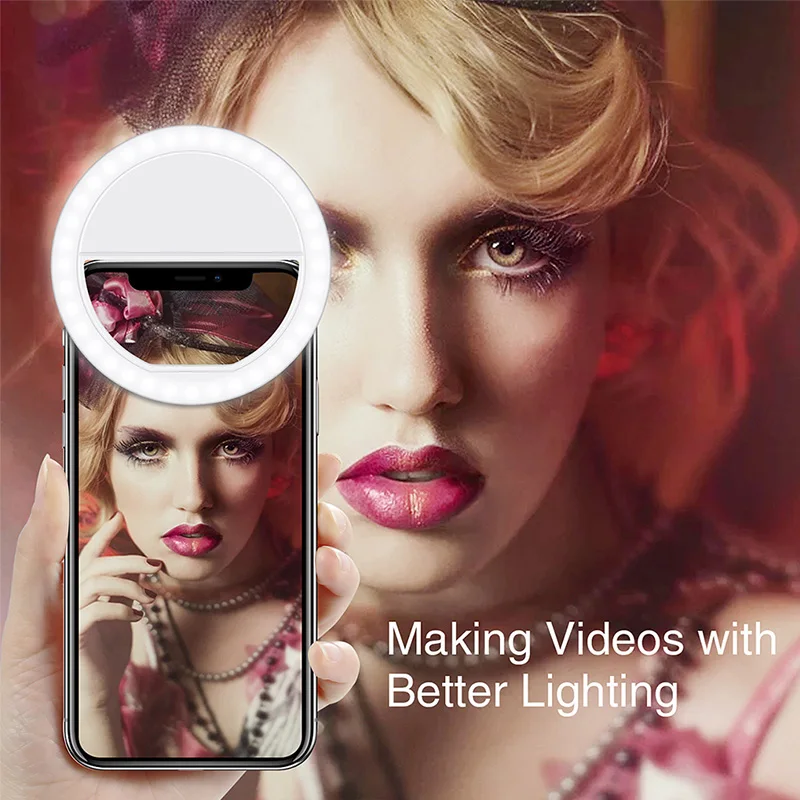 Освещение для фотосъемки портативная кольцевая лампа 3 уровня яркости