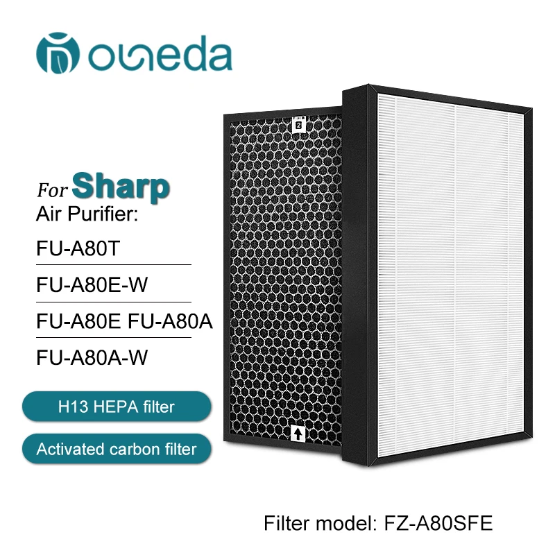 

Sharp Air Purifier FZ-A80SFE Air Purification H13 Ture Hepa Filters Carbon Filter Air Filter KFU-A80T FU-A80E-W FU-A80E FU-A80A