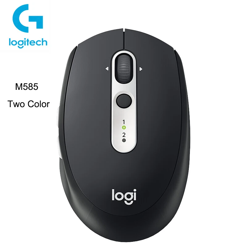 Беспроводная многоцелевая мышь Logitech M585 сверхточная изогнутая для прокрутки Windows