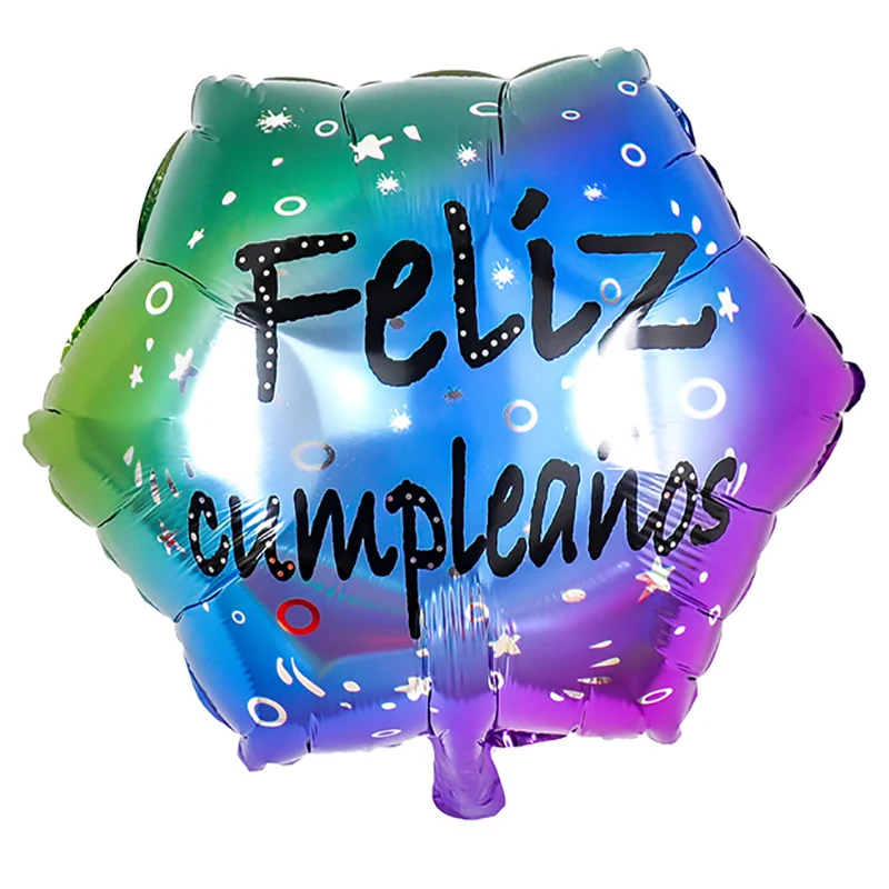 10 шт./лот 18 дюймов Feliz cumpleanos испанский день рождения воздушные шары Круглый mylar