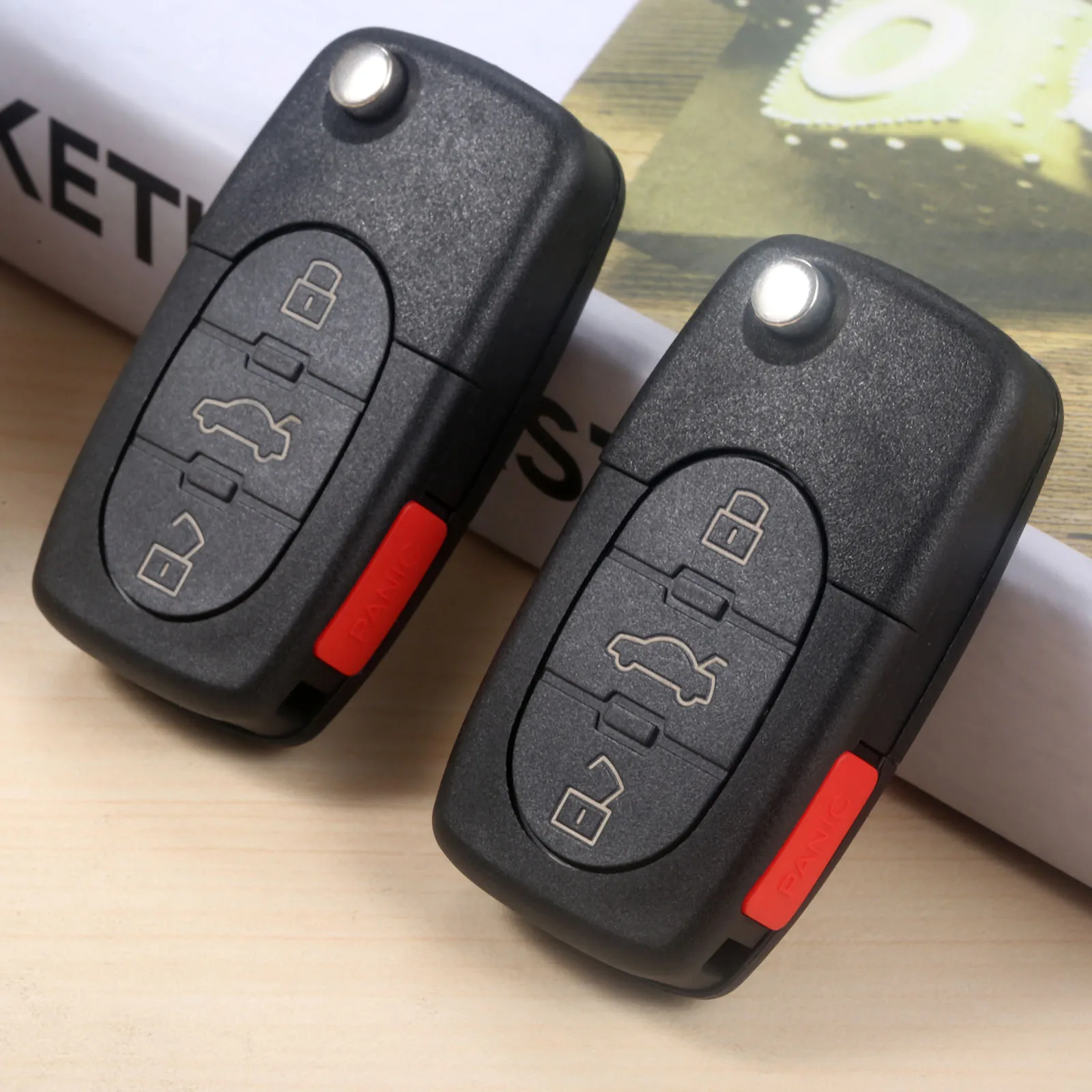 Ключ складной с 3 + 1 кнопками 315 МГц 4D0837231E 4D0837231P 4D0 231E Подходит для Audi A4 S4 A6 A8 TT Quattrol