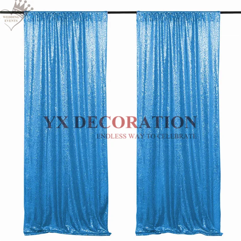 

TWO Panel Sequin Wedding Backdrop Curtain \ Panel Drapery Stage Background Event Party Banquet Decoration