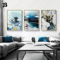 canvas painting for living room modern abstract watercolor rive golden fish posters prints nordic art hotel home wall decoration