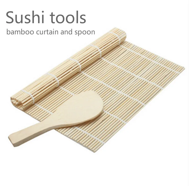 

DIY sushi roll and sushi spoon a set of sushi bamboo curtain sushi spoon sushi mat sushi tool