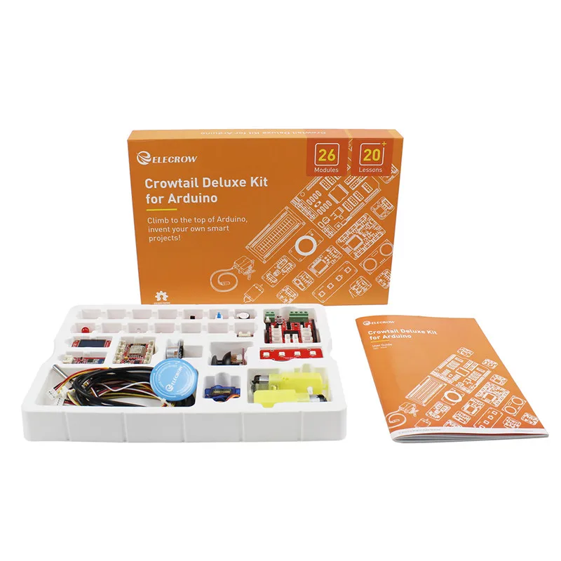 Elecrow DIY программируемый Обучающий набор Crowtail Deluxe Kit для Arduino с 20 модульными