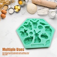 2021 animal shape chocolate diy mold decoration cookie cake candle silicone mould bakeware baking tool home kitchenware handmade
