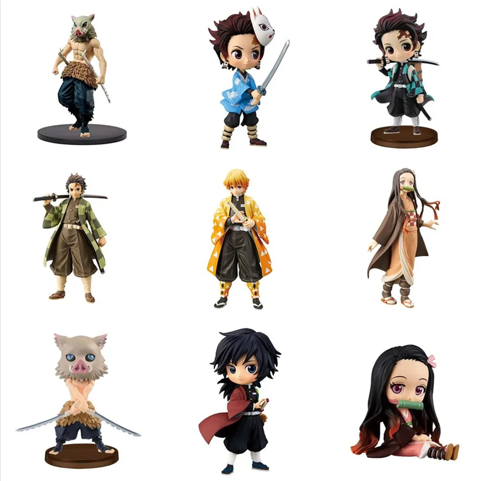 Аниме Фигурка модель демон убийца Kimetsu No Yaiba Q Posket Kamado Tanjirou Kamado Nezuko Agatsuma Zenitsu Фигурки игрушки