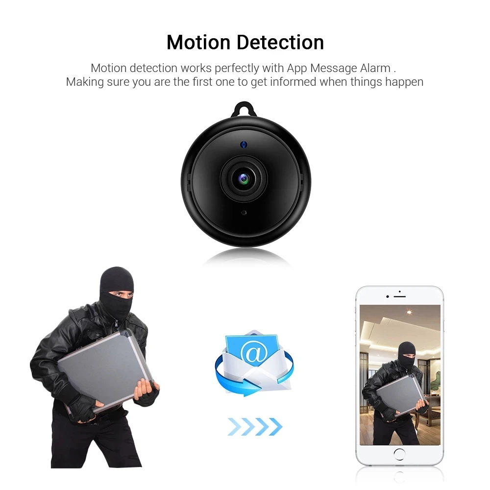 IP-камера HONTUSEC V380 Pro Full HD 3 Мп ИК ночное видение | Безопасность и защита