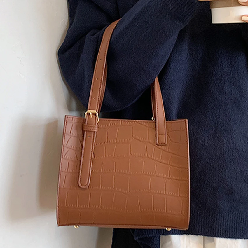 

Luxury Handbags Women Bags Designer Crossbody Bag Small Stone Pattern Simple Totes Carteras Para Mujer Hombro Sac A Main Femme