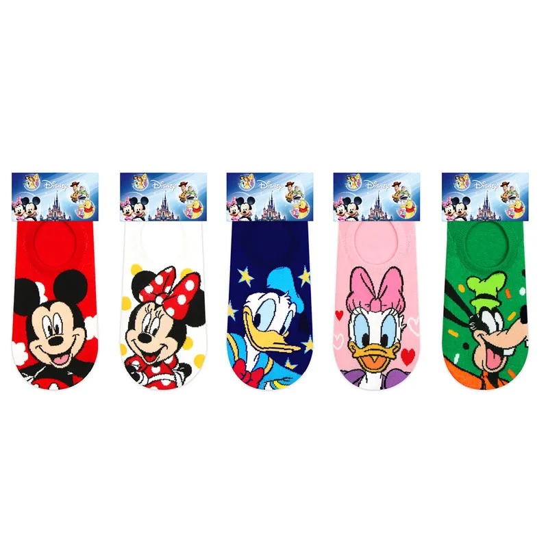 

Disney Hot Sale Women's Korean Style Cartoon Pattern Cute Girls Boat Cotton Socks Fashion Funny Happy Novelty Ladies Short Socks