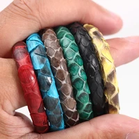 snake skin cords for jewelry making supplies 6mm length 20cm colorful cords for bracelet making fashion leather wholesale lots