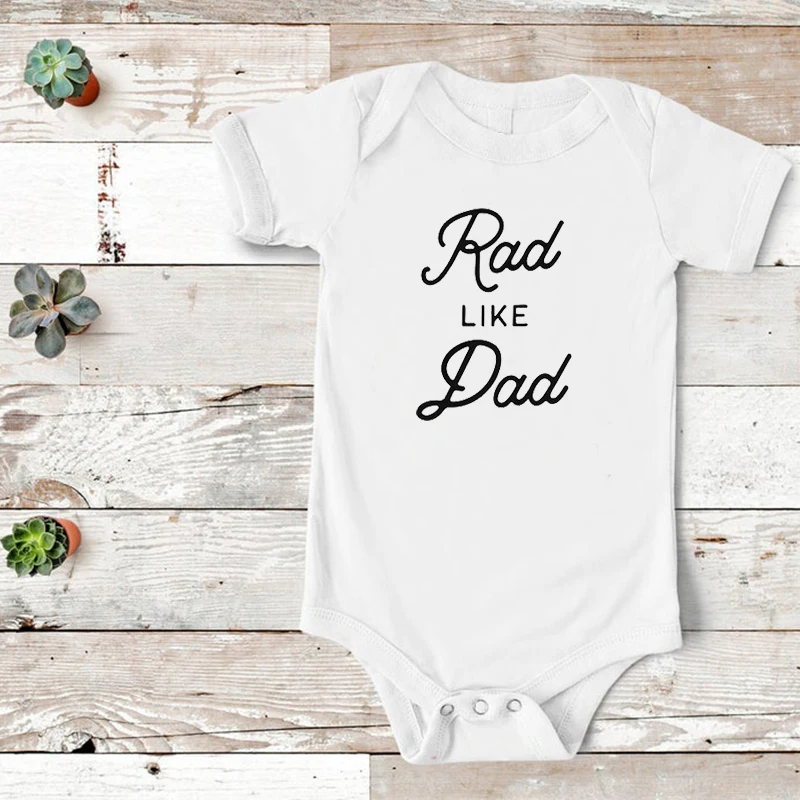Футболка с надписью Like Dad Baby Одежда для мамы и дочки одежда маленьких мальчиков 2020