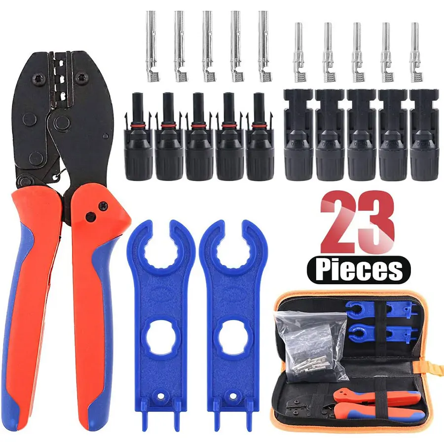 Solar Crimping Tools for 2.5-6.0mm² Solar Panel PV Cable 10pcs Male Female Solar Panel Cable Connectors Solar Connector Spanner