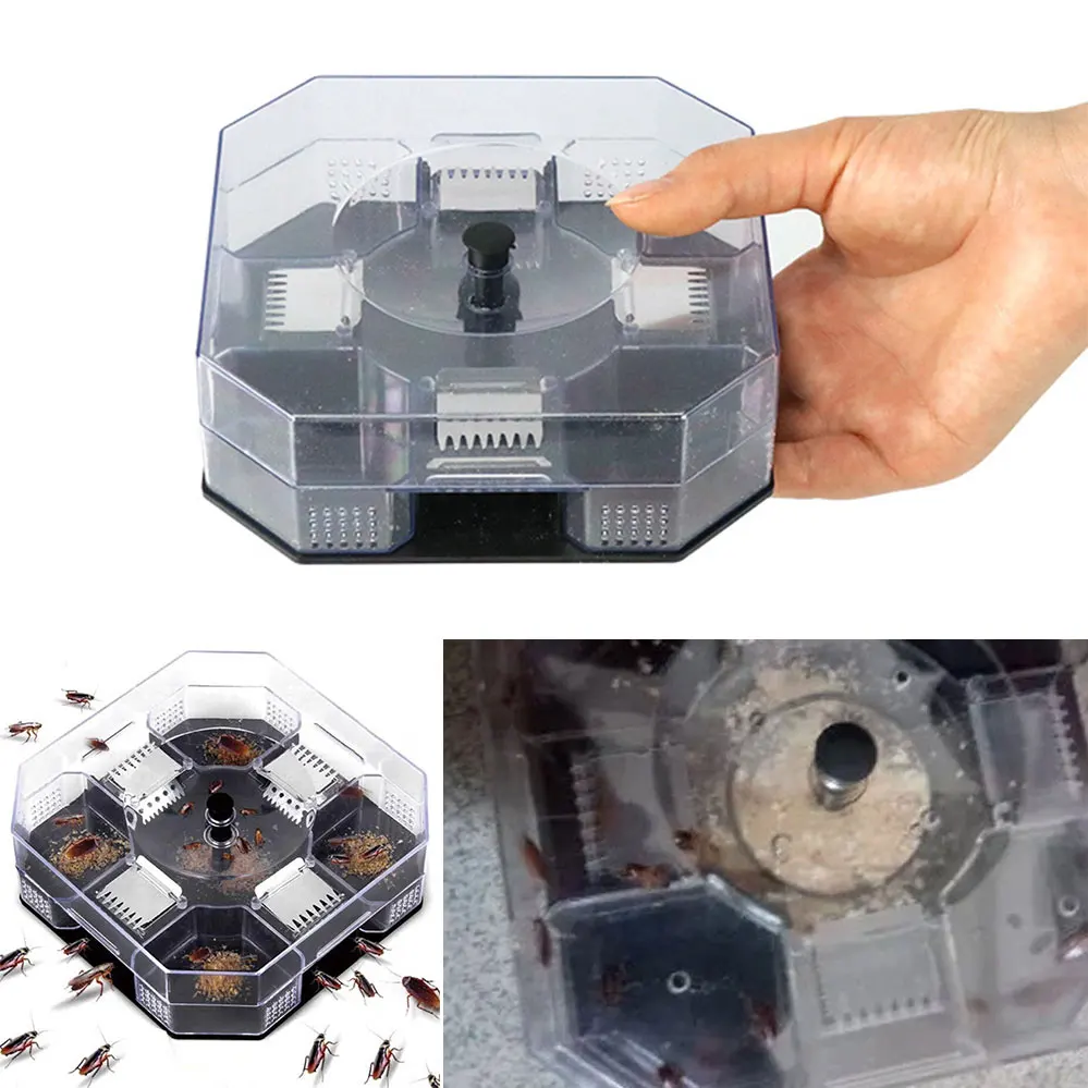 Бытовая эффективная коробка для ловушек тараканов многоразовая ловушка наживки