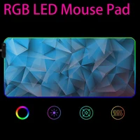 abstract geometry mousepad rgb mouse pad pc gamer gaming accessories led mausped mouse mats computer desk backlit mice mat pad