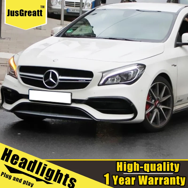 Пара фар CLA 2014-2018 HID фары Bi Xenon Beam противотуманные дневные ходовые огни