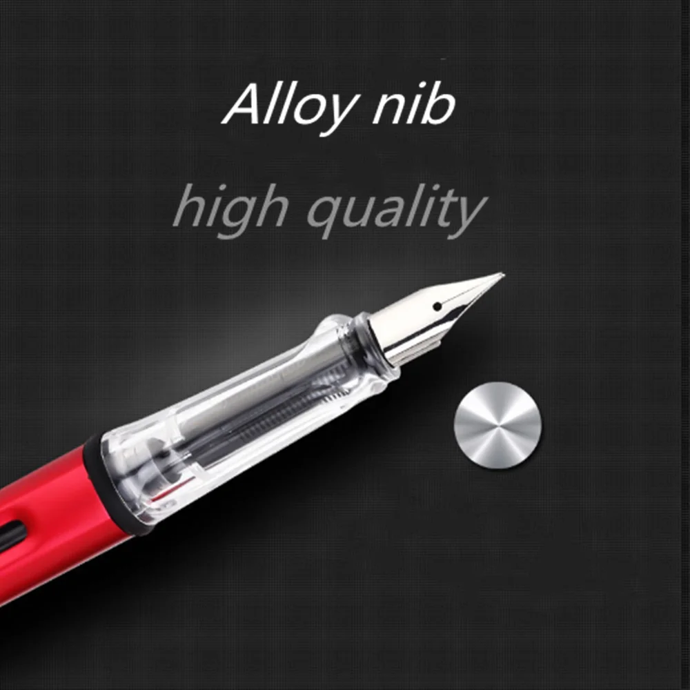 1pcs High quality 0.38mm Alloy Fountain Pen Extra Fine Nib Business Writing Signing Calligraphy Pens Office Stationery Supplies |