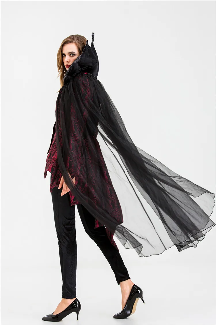 Женский костюм вампира для взрослых карнавальный грима Жнеца Хелла на Хэллоуин