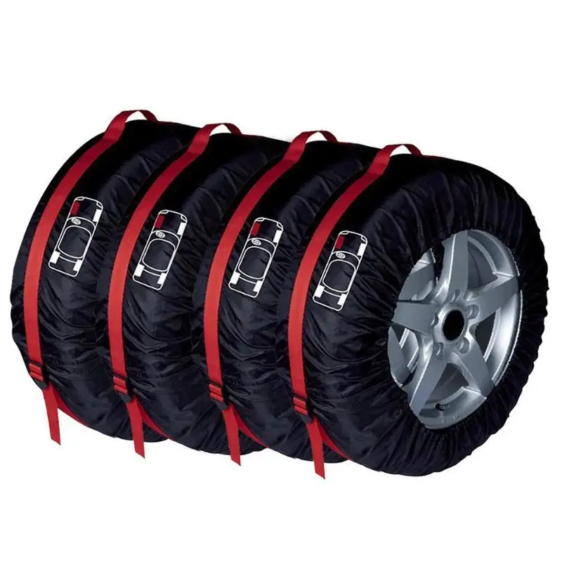 1/4Pcs Spare Tire Cover Case Polyester Winter and Summer Car Storage Bags Auto Tyre Accessories Vehicle Wheel Protector | Автомобили и