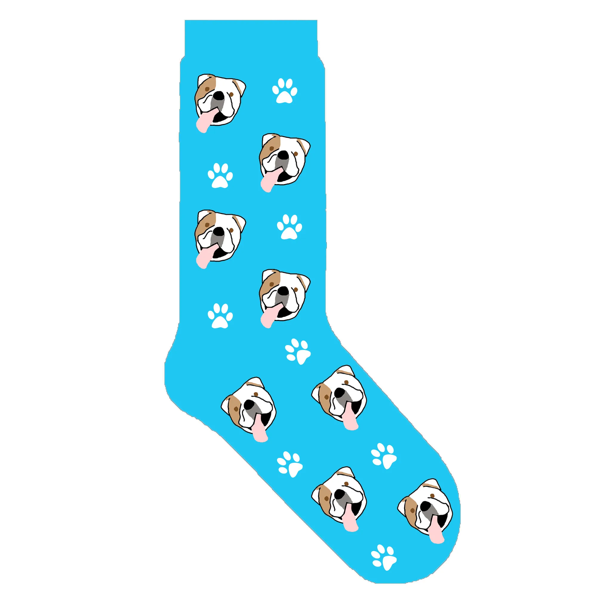 Bulldog paw sock Забавная собака породы бульдог, подарок, Веселые носки с бульдогом, оригинальная собака, тема, подарок для мамы, папы, 50 пара/лот, унисекс, ЕС, 38-44/ЕС, 35-39 - Цвет: Bulldog paw sock