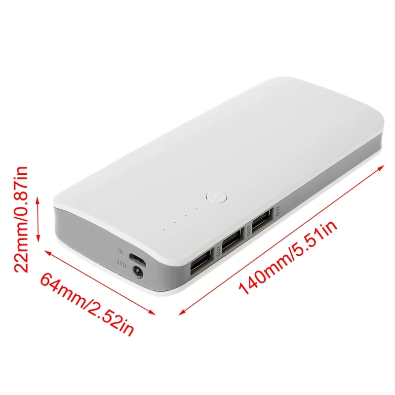 

5V 2.1A 3 USB Power Bank Charger Step Up Boost Module + 18650 Li-ion Shell Kit