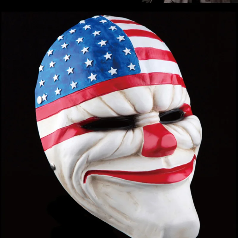 Высокая grade Payday Vendetta God Smile Face полимерные маски вечеринка Хэллоуин косплей