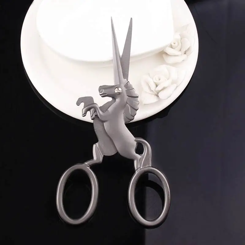 Ножницы Pulaqi в стиле ретро с единорогом европейские швейные ножницы для вышивки