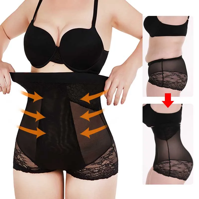 Для женщин Корректирующее белье трусики без швов Высокая Талия для похудения