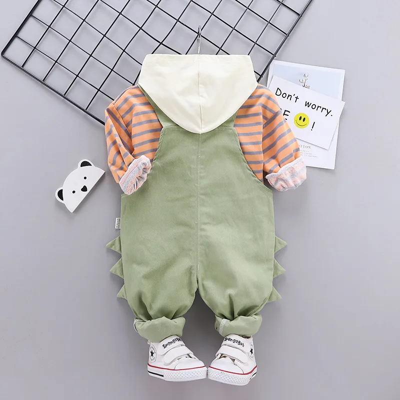 Spring new born baby Boy's Clothes outfit sets Striped Sweater Jacket + Overalls suit for infant Baby Boys Clothing Sports |