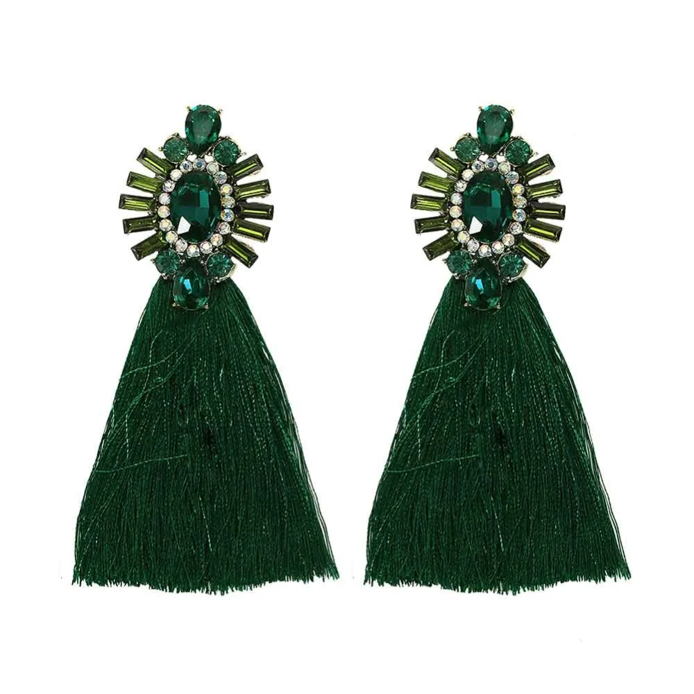 Dvacaman, Кристальные серьги с бахромой, Boho, ЭТНИЧЕСКАЯ подвеска, висячие серьги для женщин, вечерние, свадебные Висячие серьги, массивное ювелирное изделие