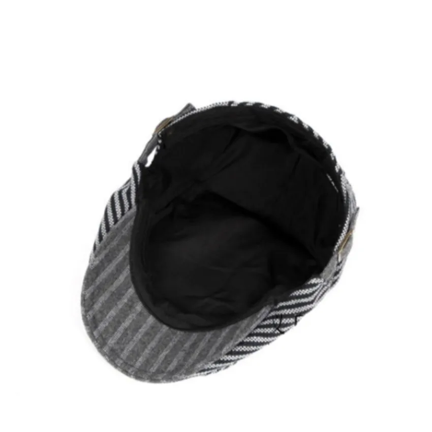 Хлопковый берет черная весенне Осенняя шапка для мужчин и женщин регулируемый