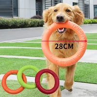 pet flying discs eva dog training 28cm ring puller resistant bite floating toy puppy outdoor interactive game playing products