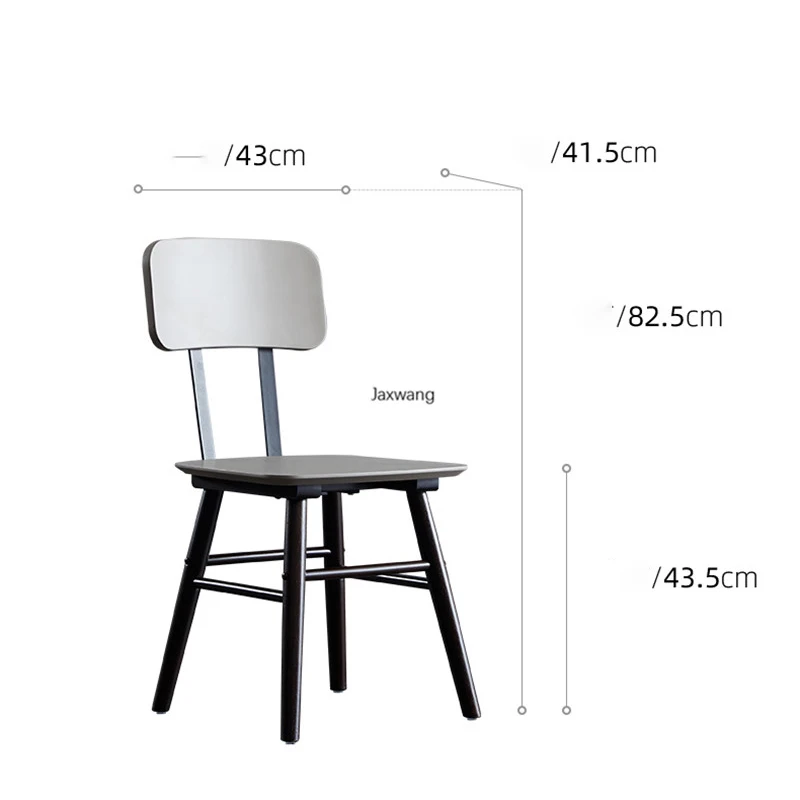 

Modern Dining Chairs Luxury Dining Chair Household Solid Wood Modern Minimalist Back Wrought Iron Color Creative Dressing Chair