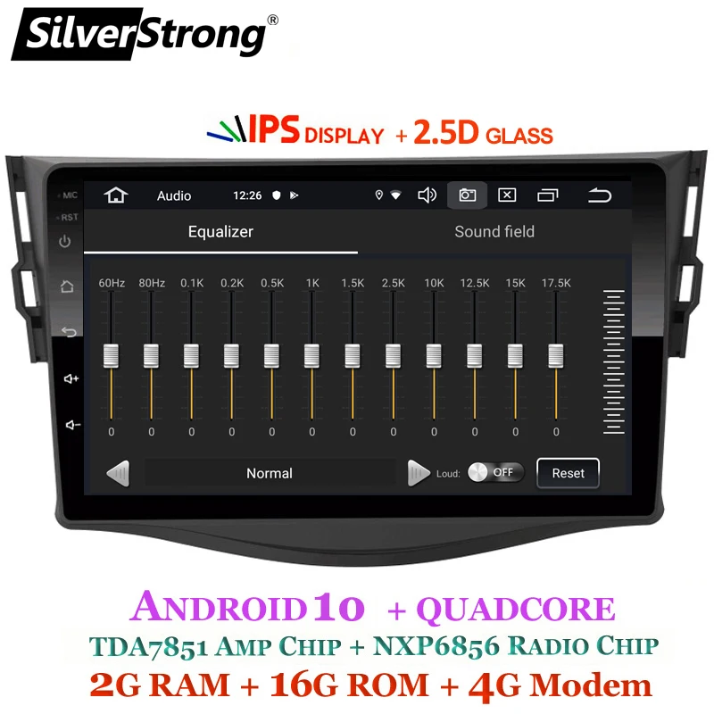 SilverStrong Android10.0 2.5D ips 4G Автомобильный gps для Toyota RAV4 2006-2012 2din 9 дюймов Rav 4 dsp gps навигация wifi