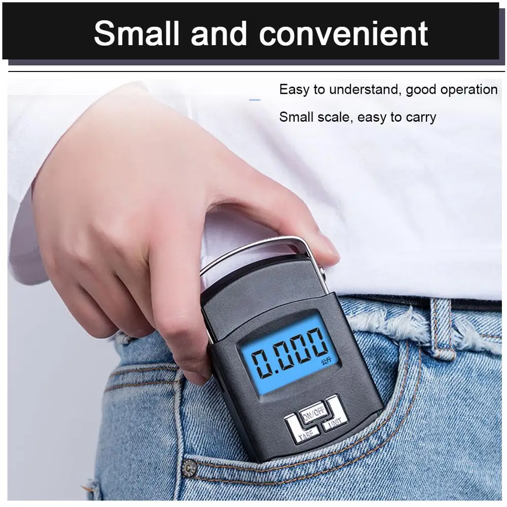 BOBI 50KG 10g Electronic Portable Digital Scale Hanging Hook Fishing Travel Double Precision Luggage Weight Balance Scales | Спорт и