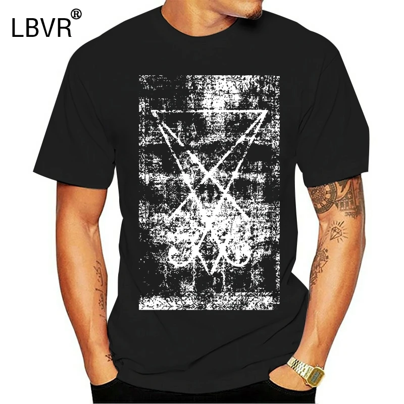 Таро Sigil Of Lucifer Футболка карты символ Знак логотипа Insignia дьявол сатаны хлопковые