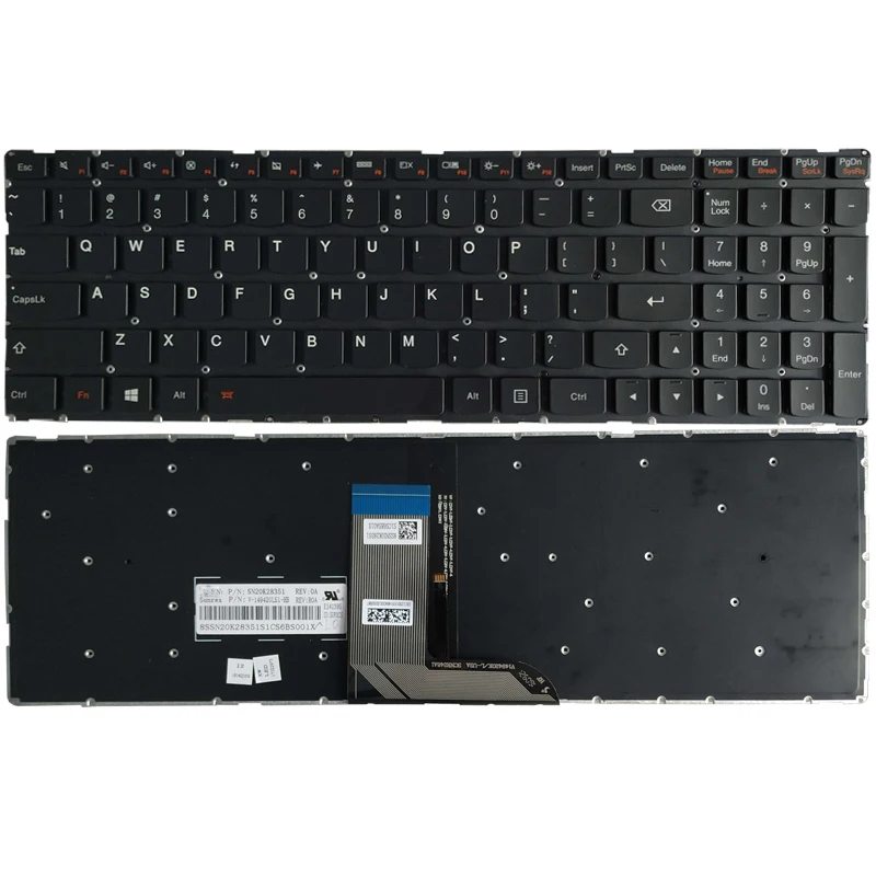 

New US laptop keyboard for Lenovo IdeaPad 700-15 700-15ISK US Black Keyboard Backlight